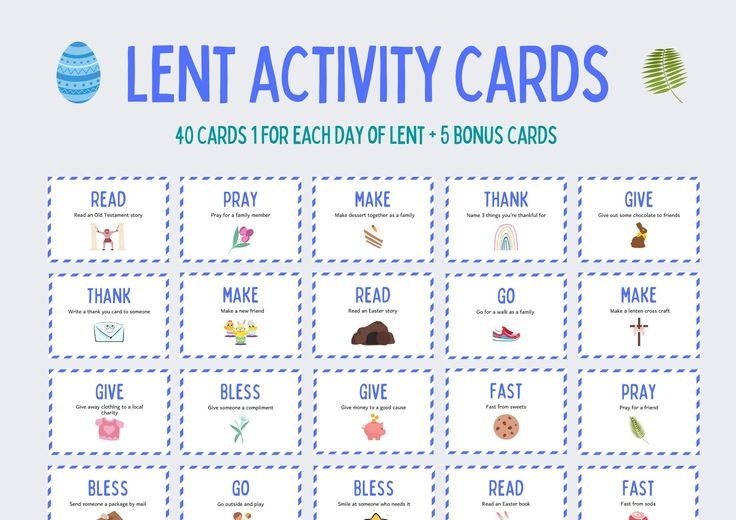 lent activities printables