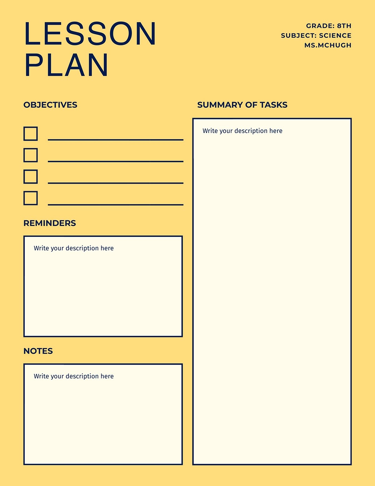 Lesson Plan Template Quick Lesson Plan Template Vrogue co