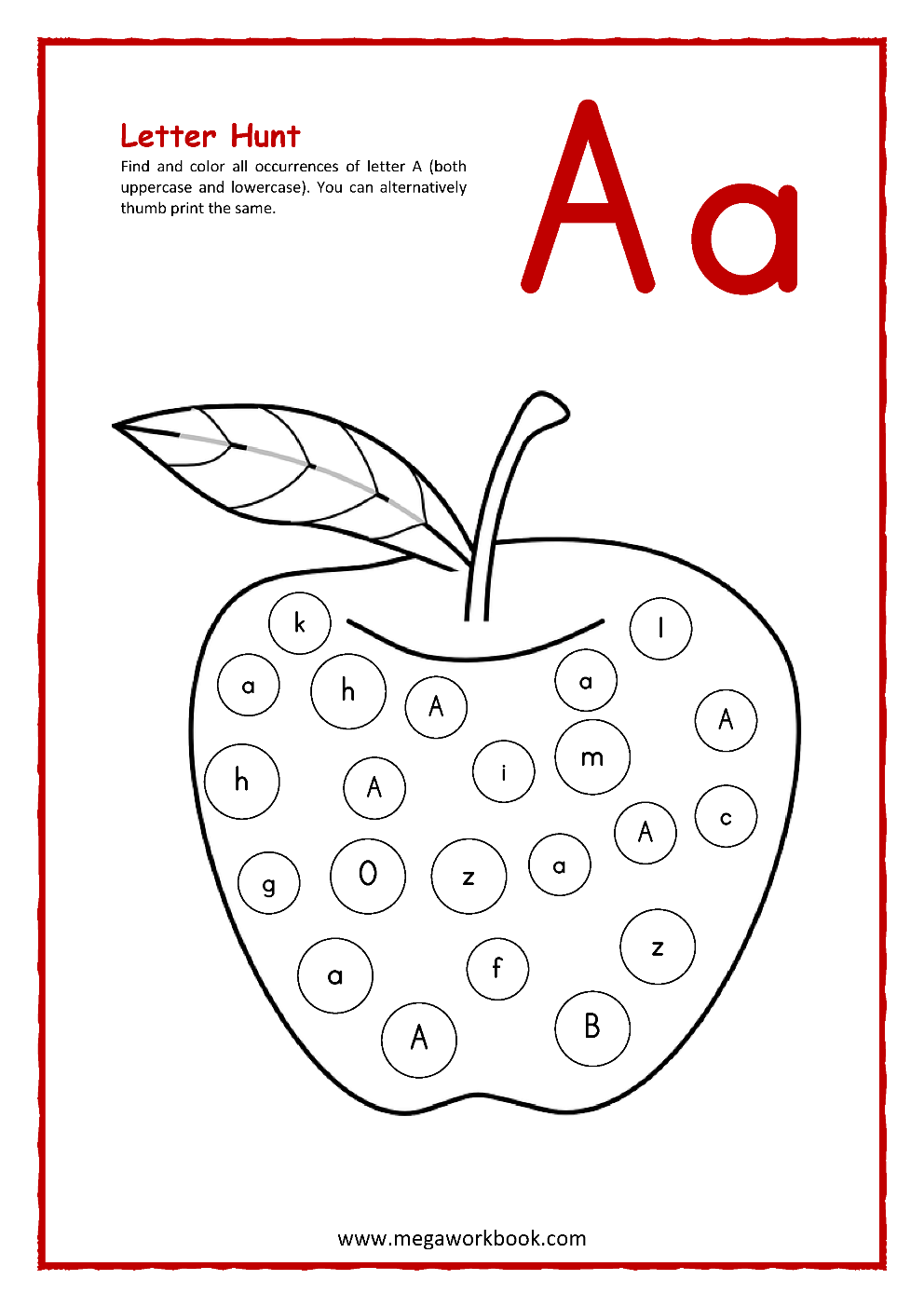 Letter A Activities Letter A Worksheets Letter A Activity