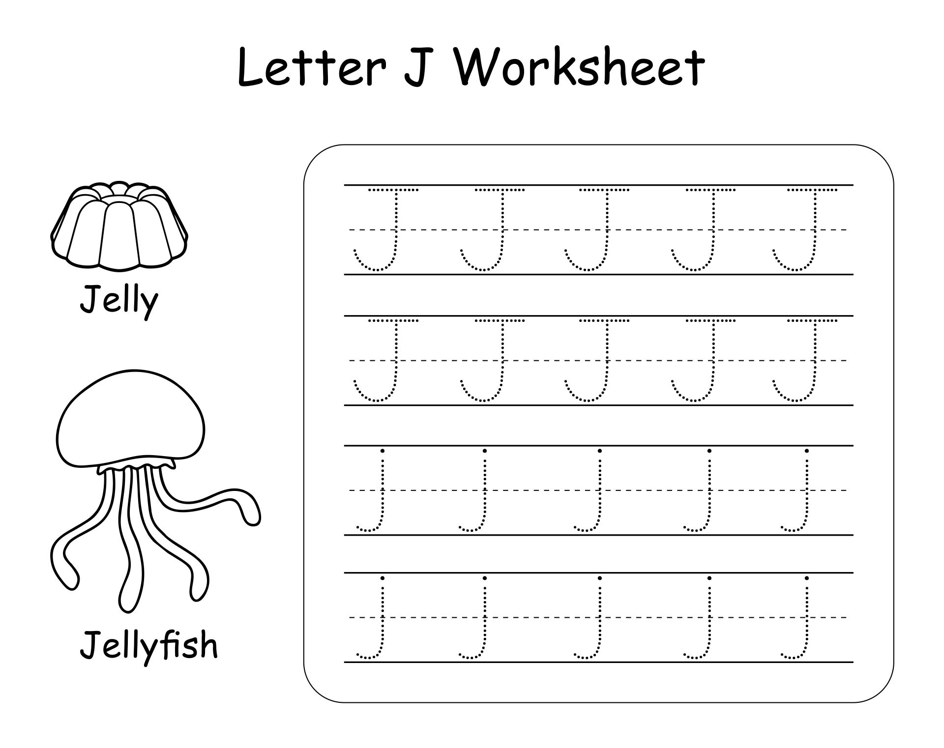 letter j printable activities