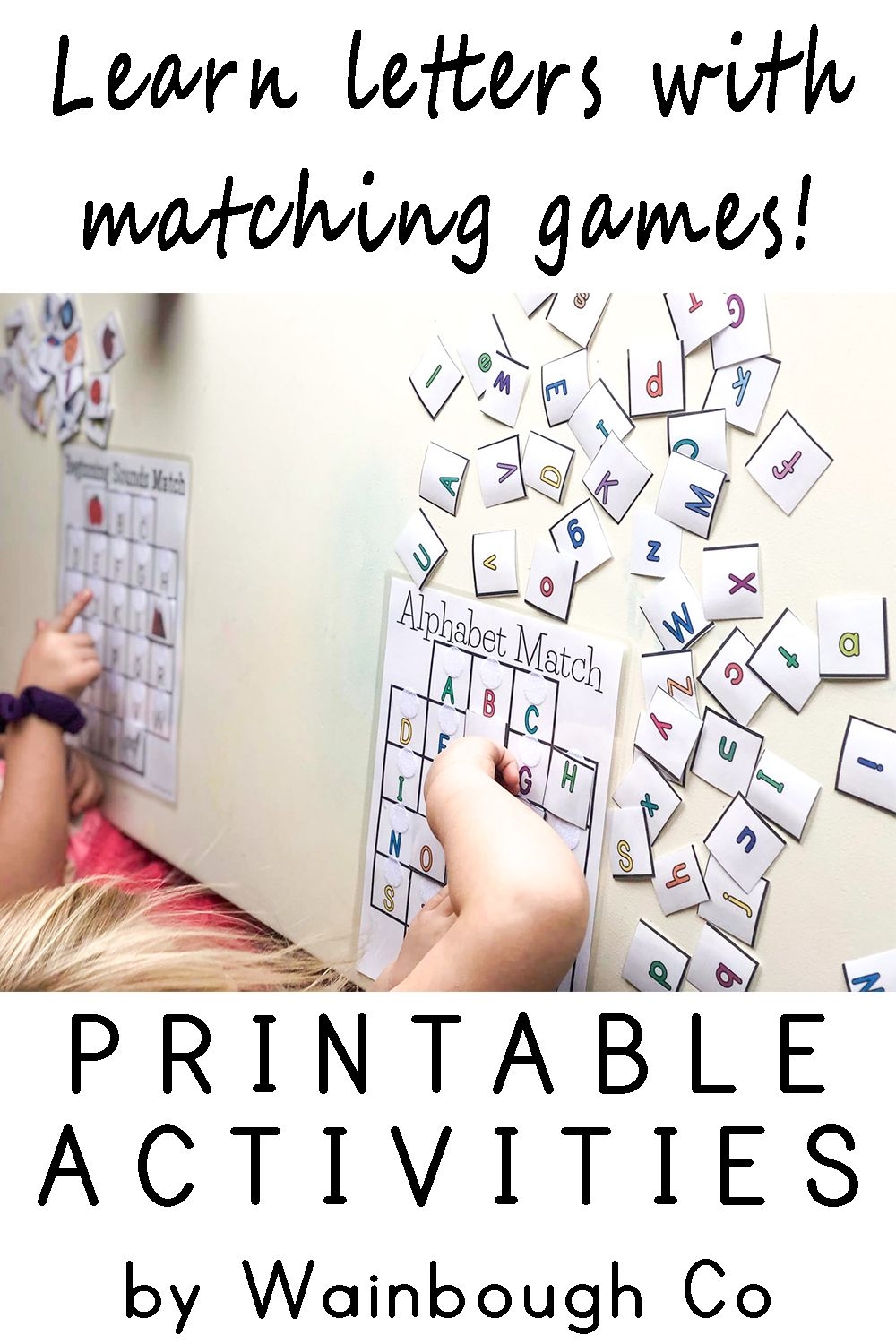 Letter Matching Activity Printable Alphabet Match Educational Game