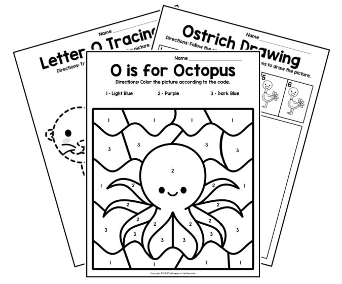 free printable letter o activities