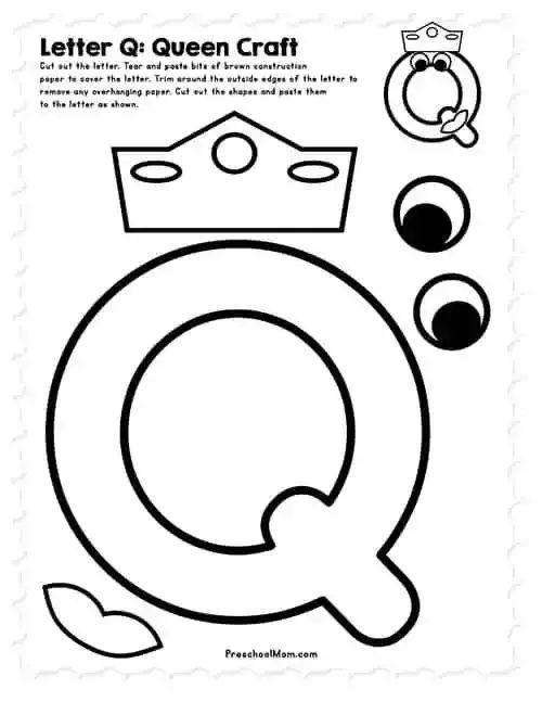 letter q activities for preschool printable