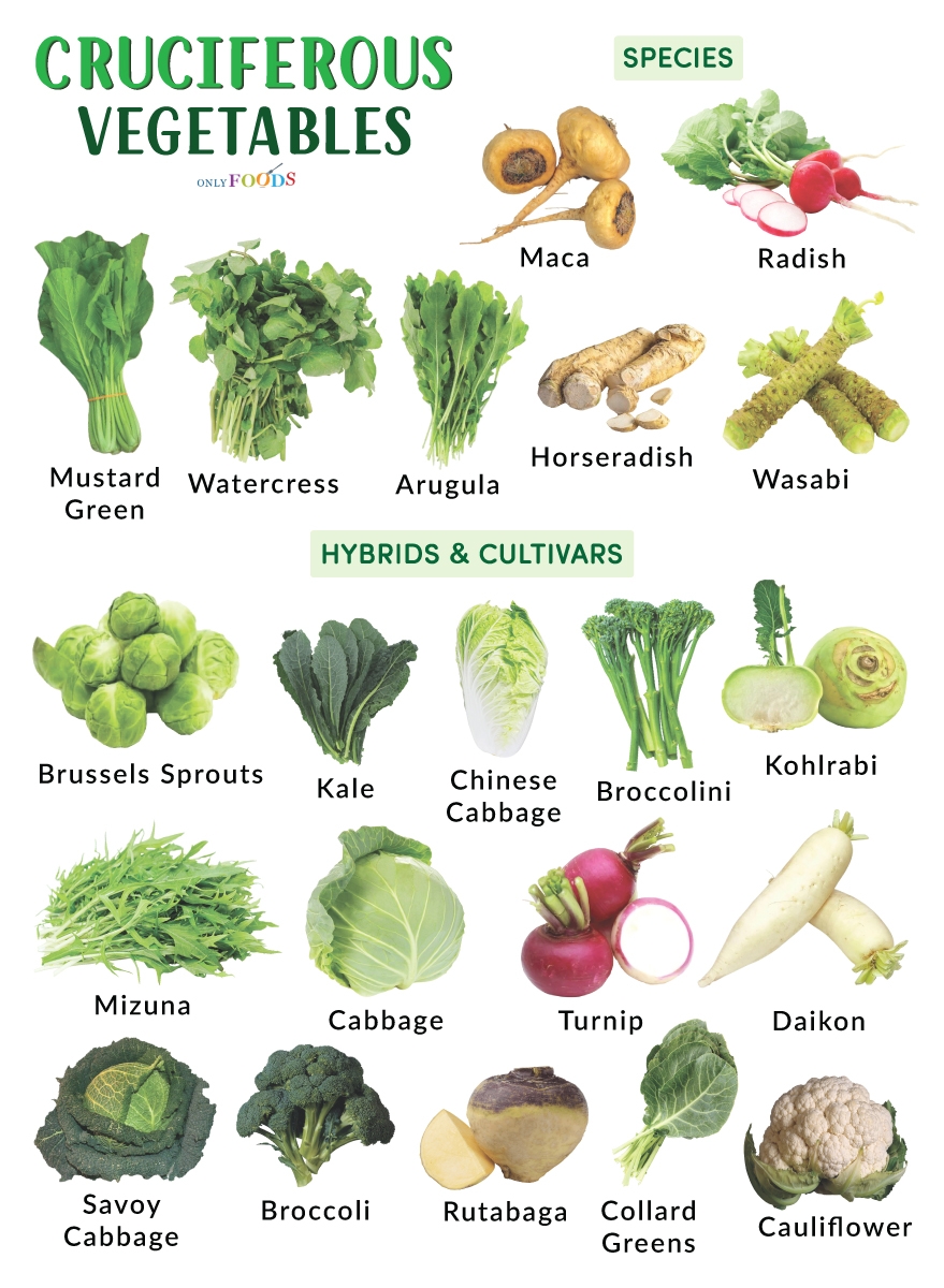 List Of Cruciferous Vegetables With Pictures