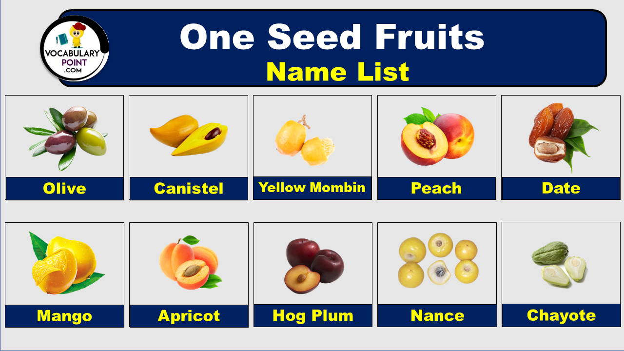 many seed fruits name with pictures
