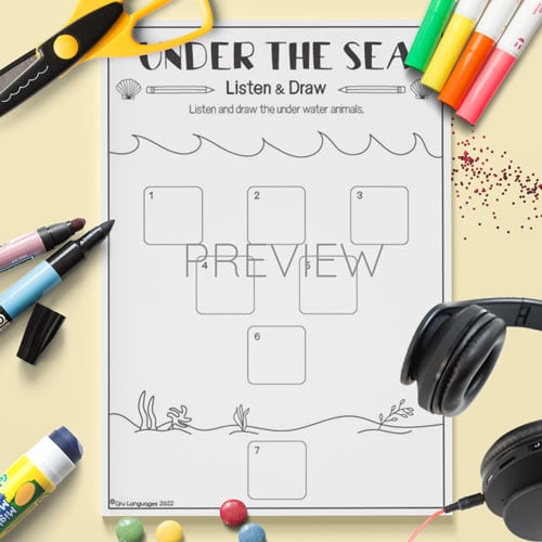 listen and draw activity free printable
