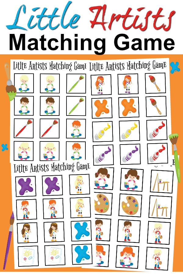 Little Artists Matching Game Printable Real And Quirky Worksheets