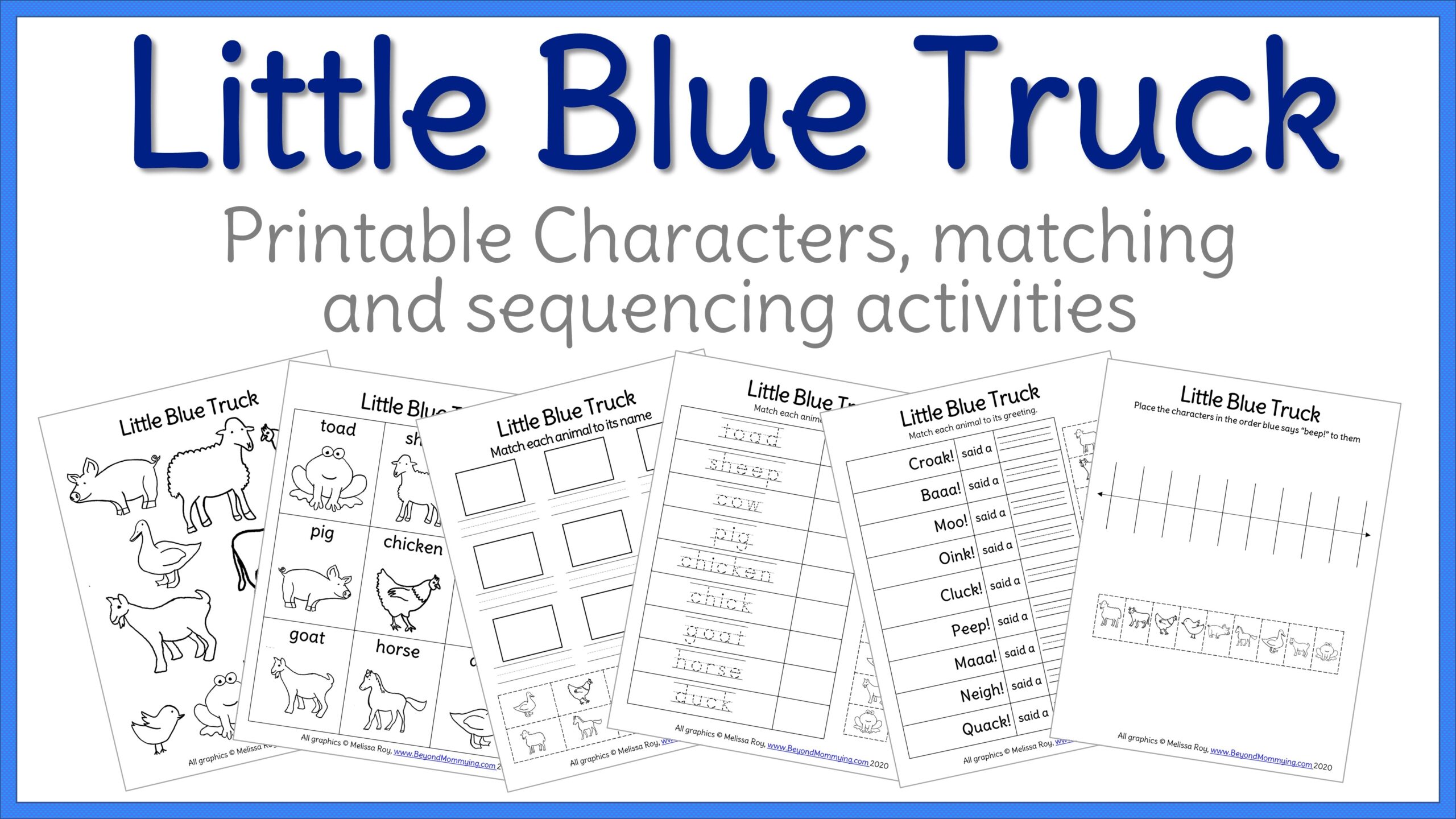 free printable little blue truck activities