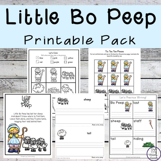 little bo peep activity printable