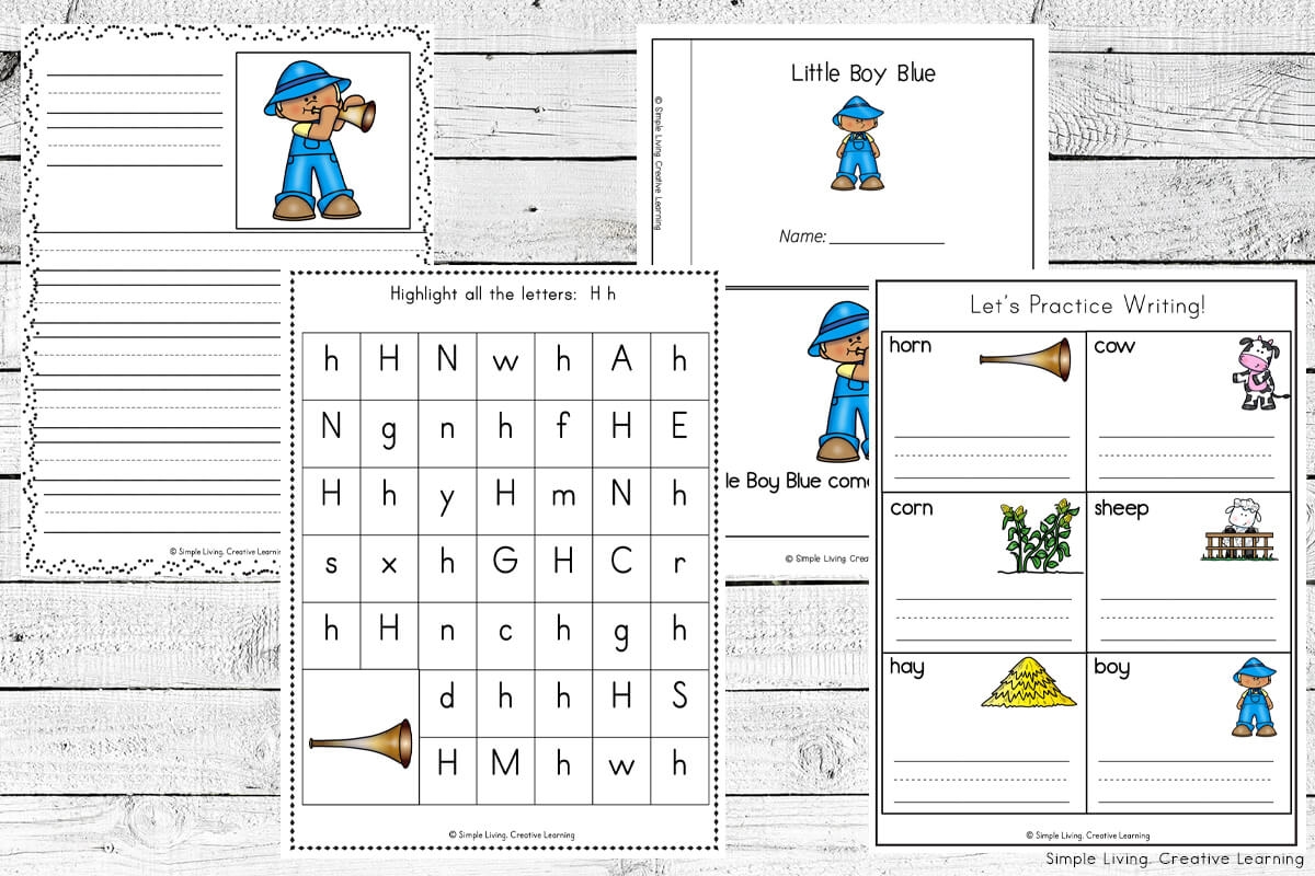 Little Boy Blue Printables Simple Living Creative Learning