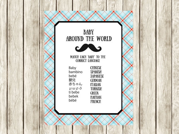 free printable around the world baby shower game