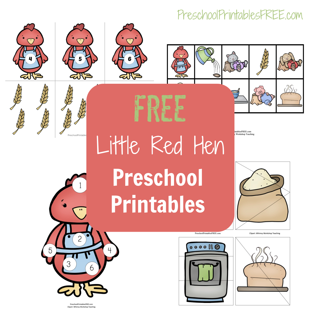 Little Red Hen Free Preschool Printables