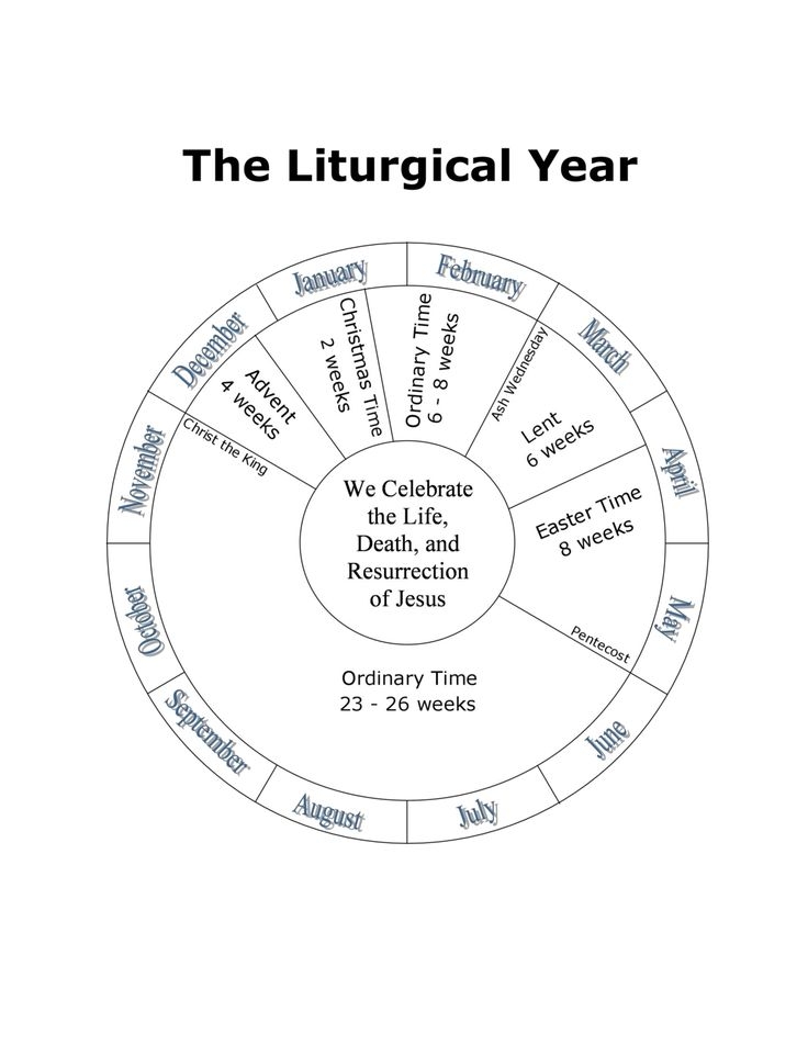 Liturgical Year Calendar Printable Printable Monthly Calendar