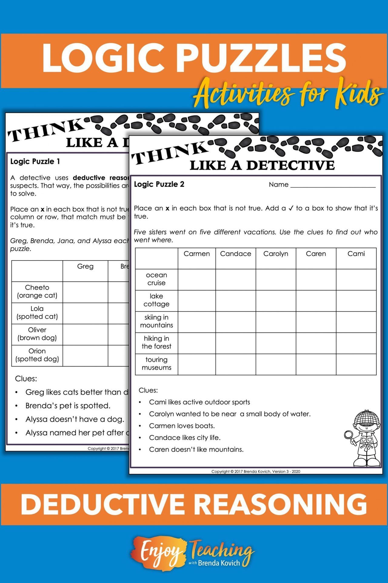 Logic Puzzles For Kids Teach Deductive Reasoning Make Your Own