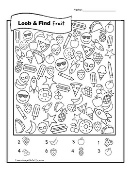 Look Find Fruit By Learning With Letty TPT