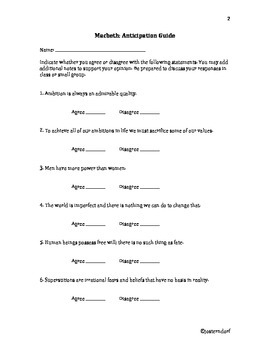 macbeth printable activities