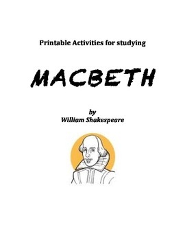 Macbeth Printable Activities By ReadingOnPurpose TPT
