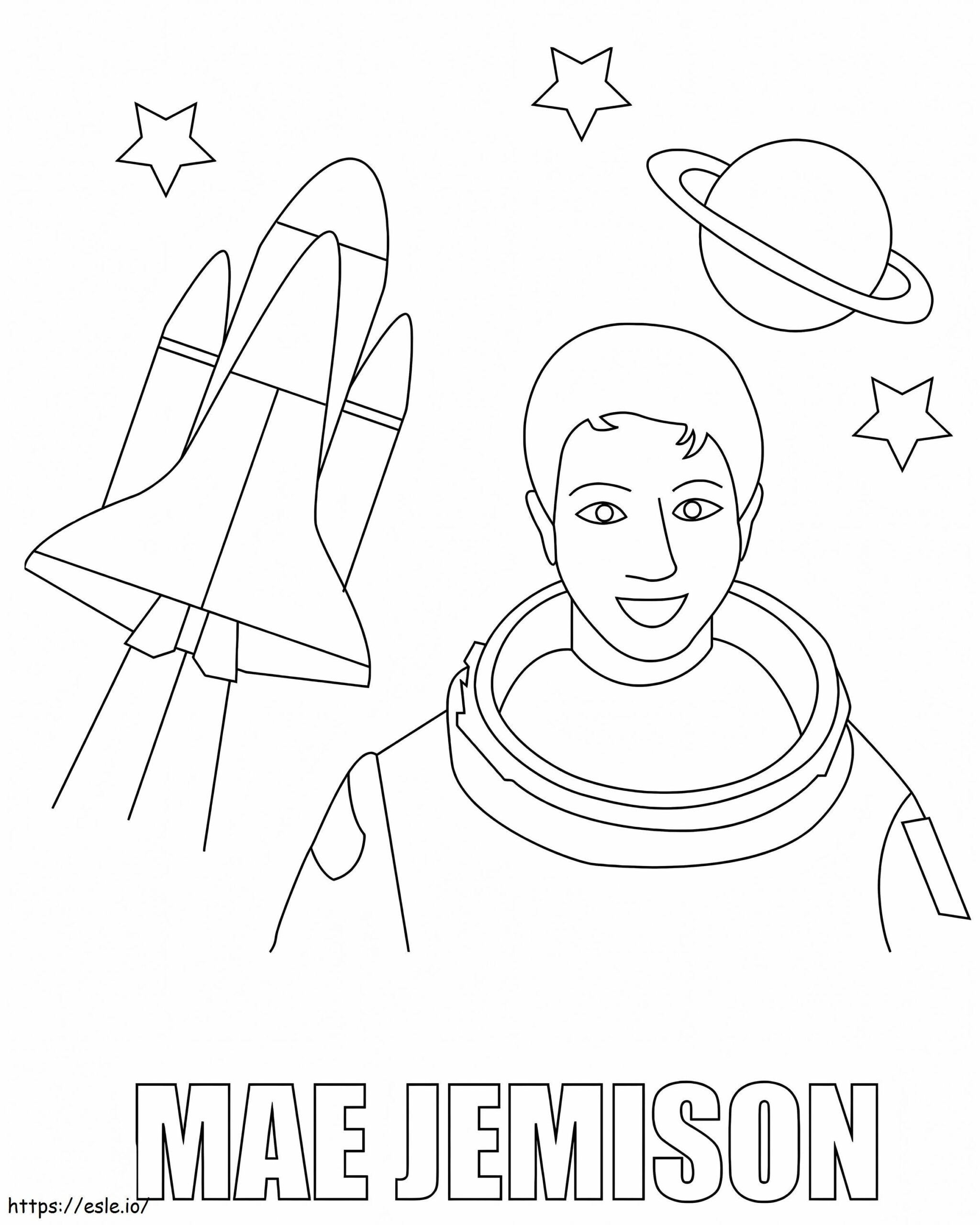 Mae Jemison Printable Coloring Page