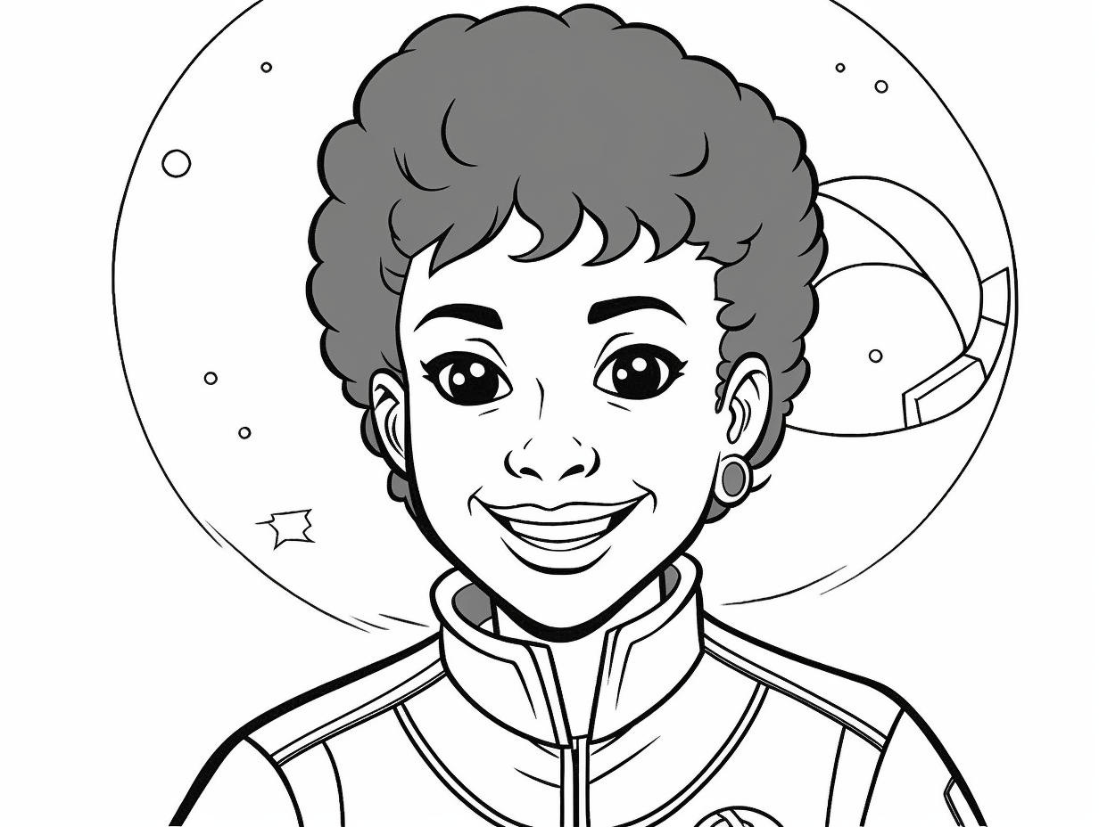 Mae Jemison Printable Page Coloring Page