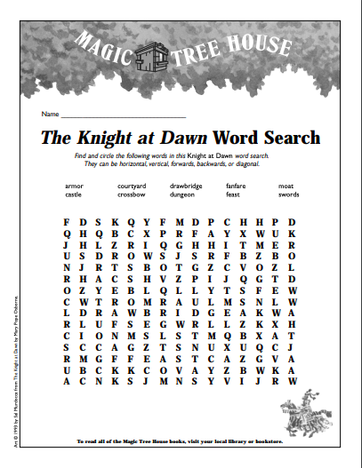 magic tree house printable activities