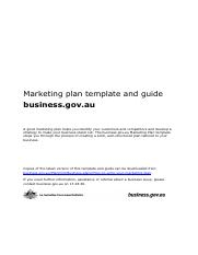 Maketing Plan Template And Guide pdf Marketing Plan Template And