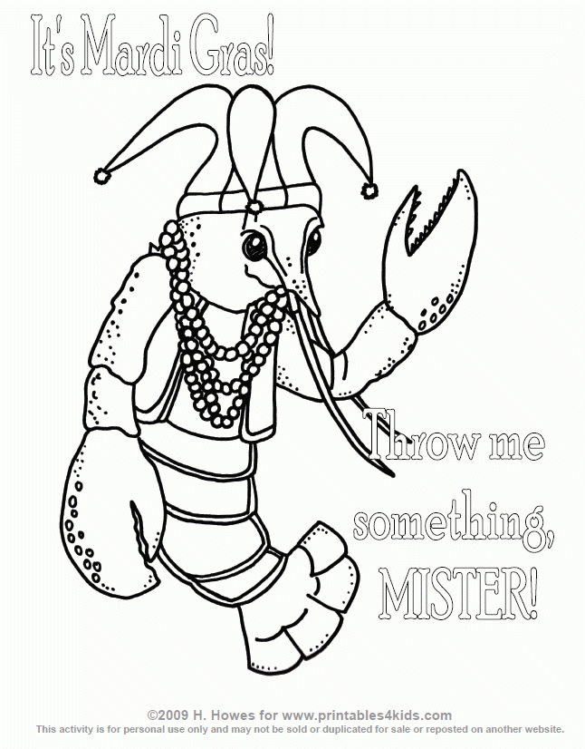 Mardi Gras Coloring Sheets Coloring Home