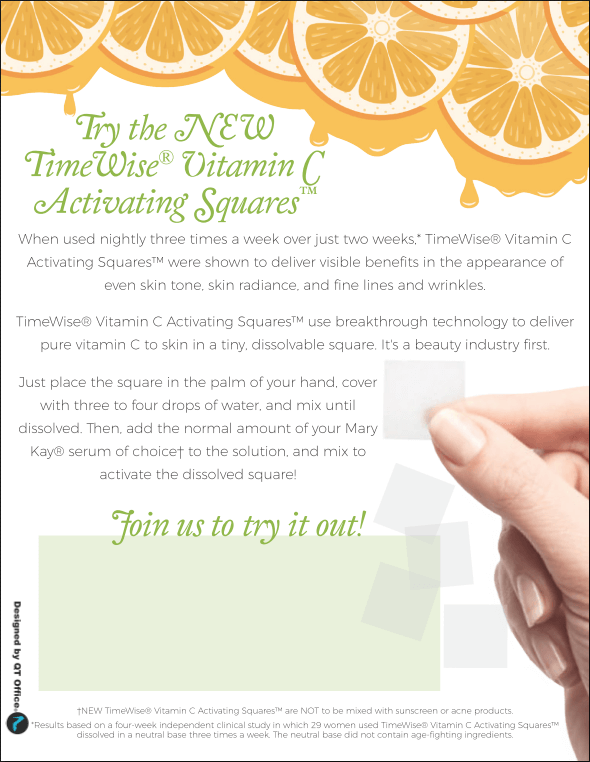 Mary Kay Vitamin C Squares Directions
