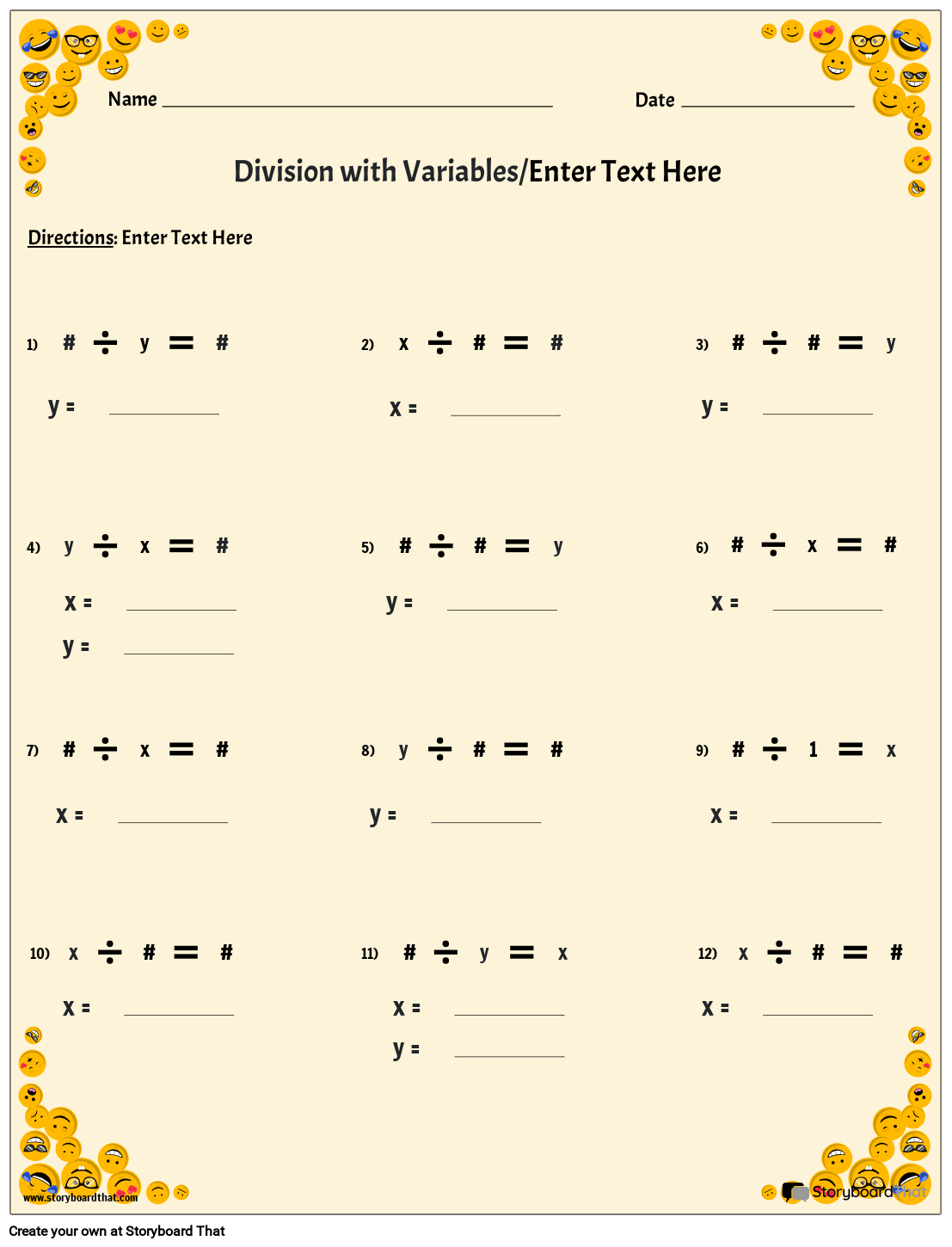Mastering Math Equations With Variables Worksheets