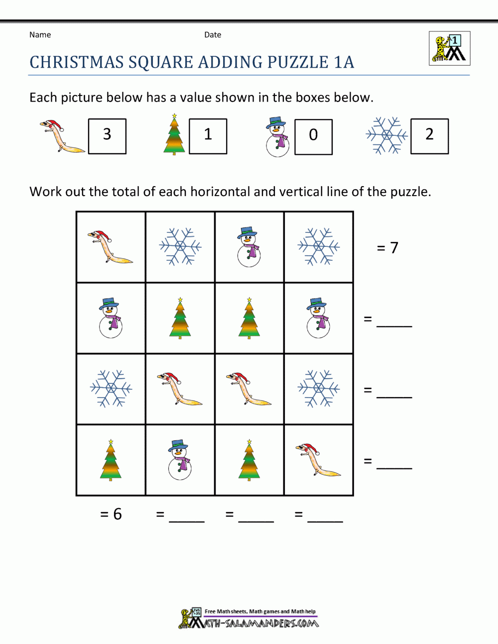 christmas math worksheets 1st grade