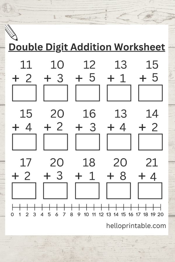 two digit math worksheets