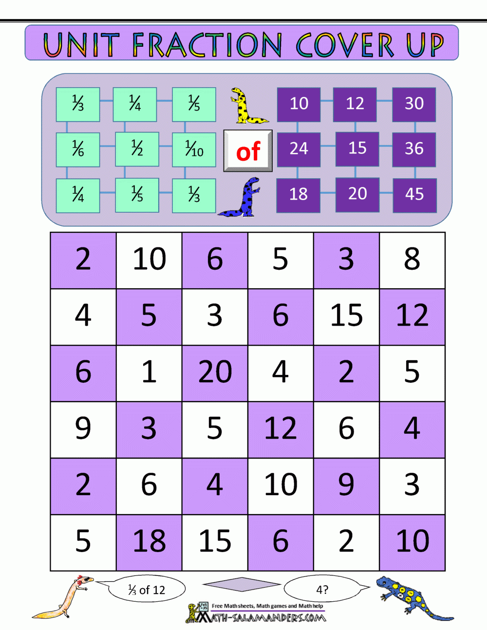 Math Fraction Games