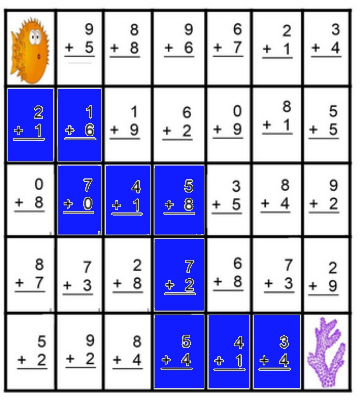 maze math worksheets