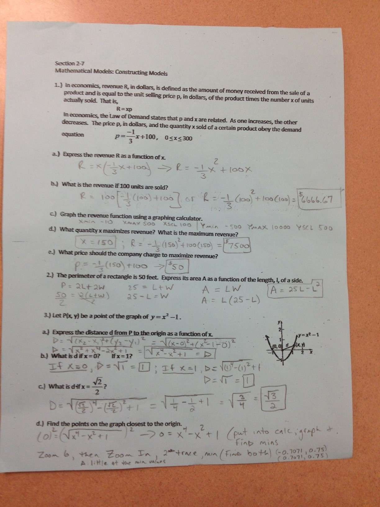 Math Models Worksheet 41 Relations And Functions Answers Db excel
