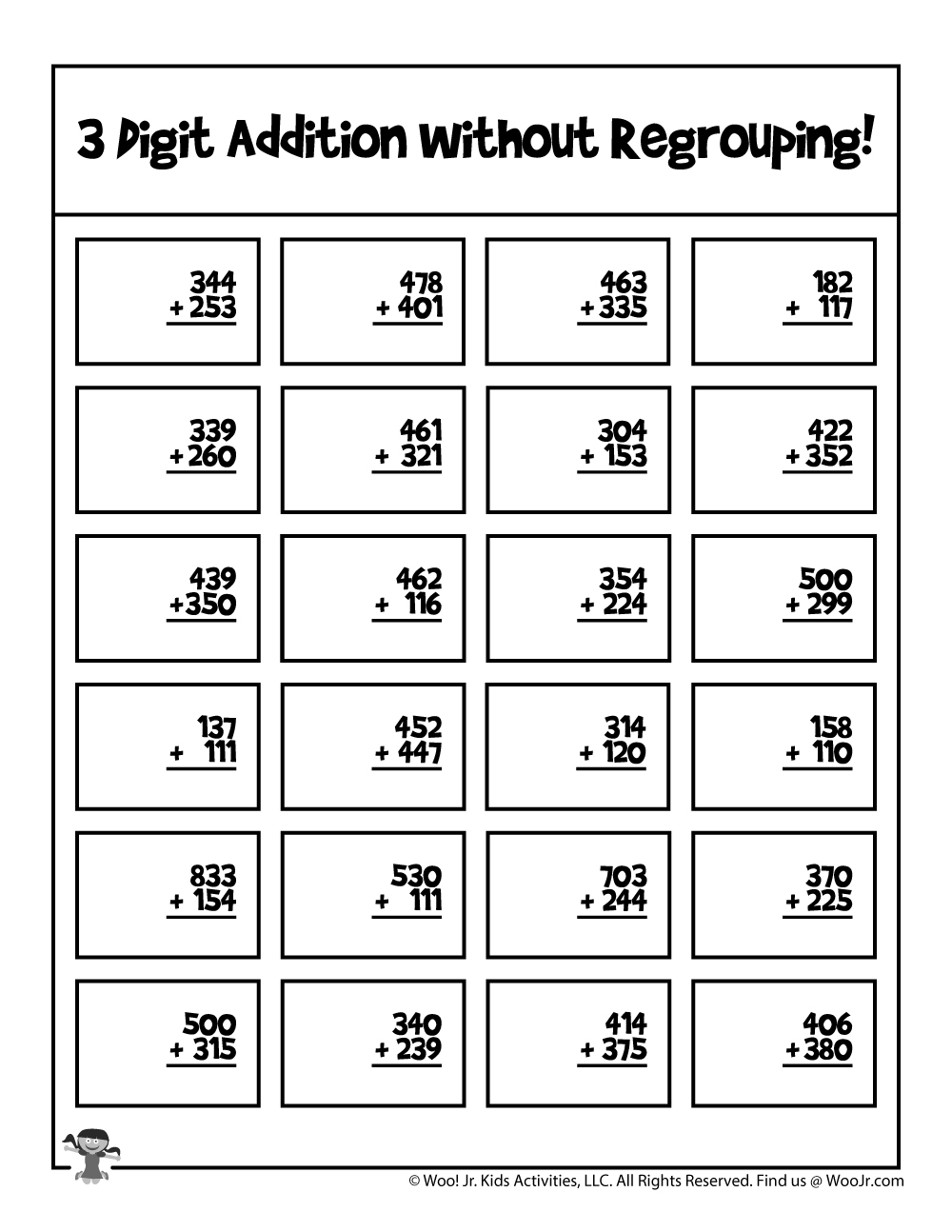Math Regrouping Worksheets Woo Jr Kids Activities Childrens