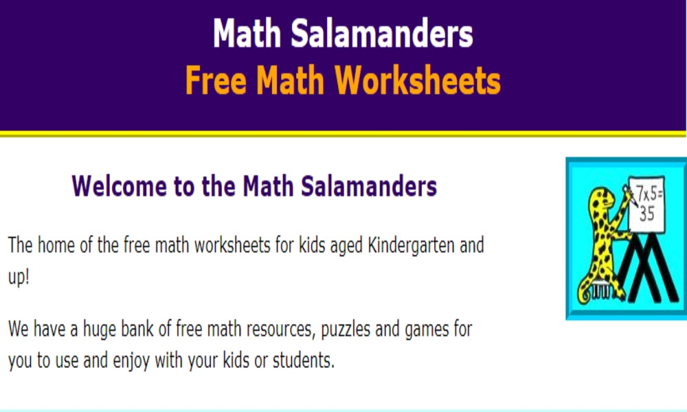 salamander maths worksheets