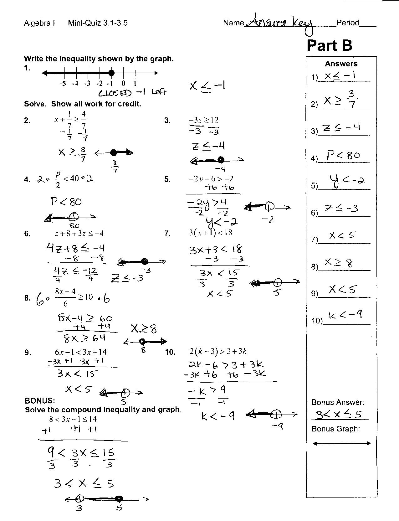 Math Skills Worksheet Answer Key SkillsWorksheets