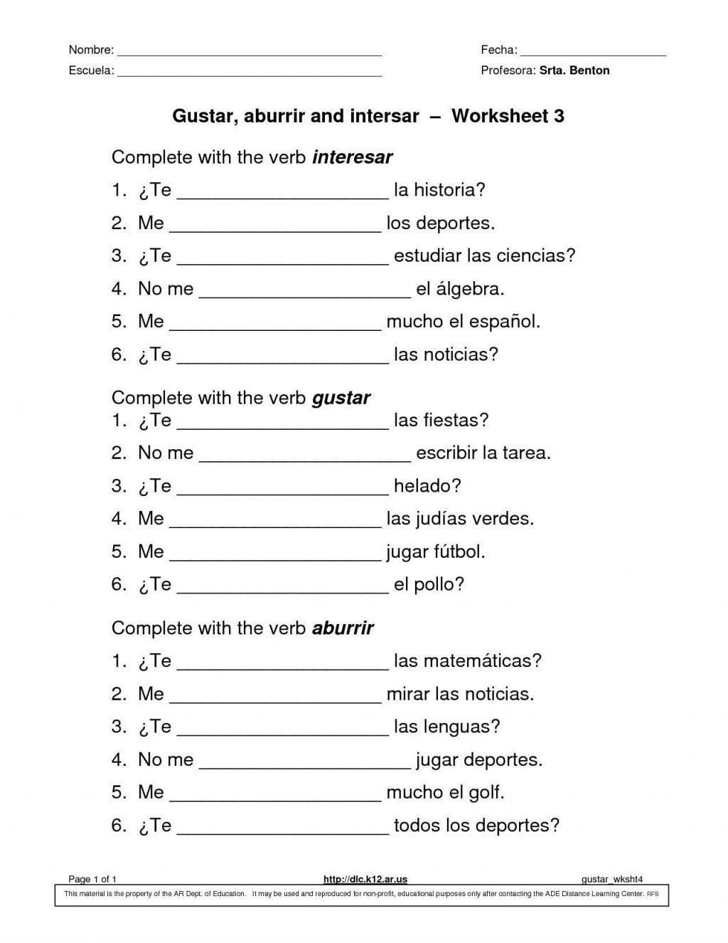 Math Worksheets In Spanish Martin Lindelof