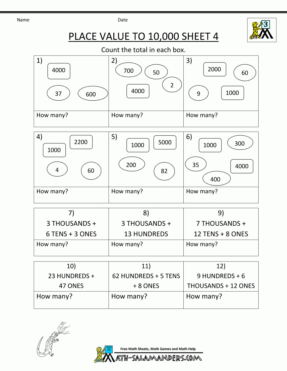 Math Worksheets Place Value Grade 4 197987 Free Worksheets Samples