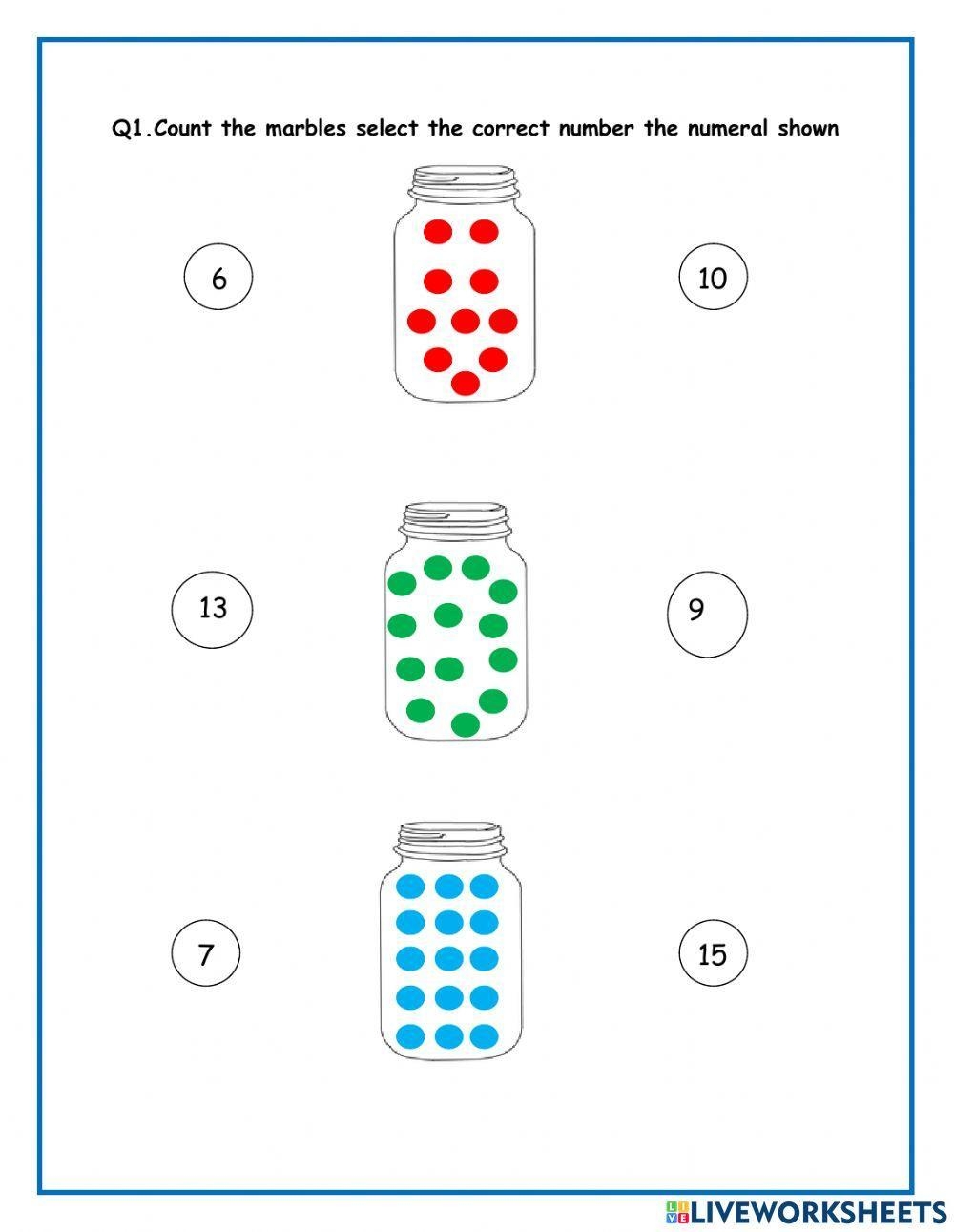 Maths Worksheet Kindergarten Interactive Worksheet Live Worksheets 