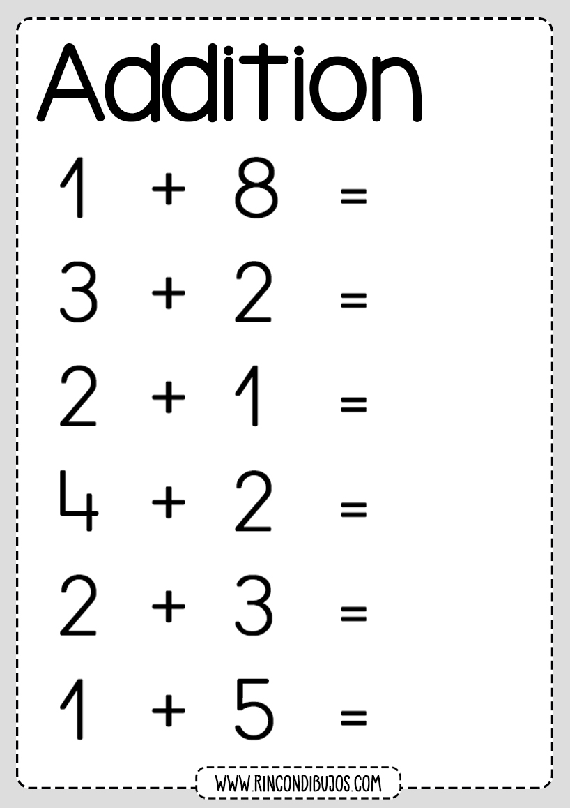 maths addition worksheets