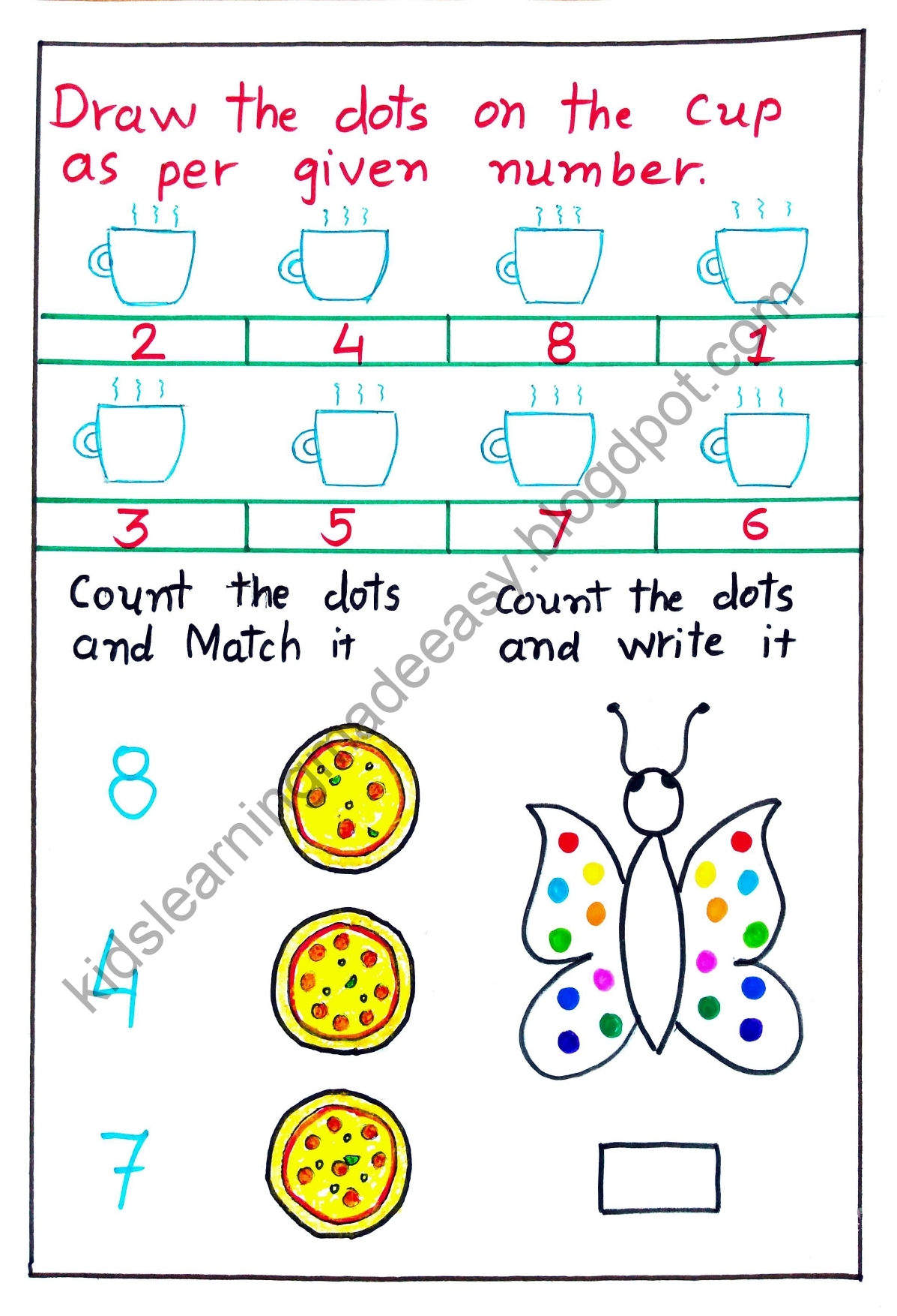 Maths Worksheets Part 1 Nursery LKG UKG