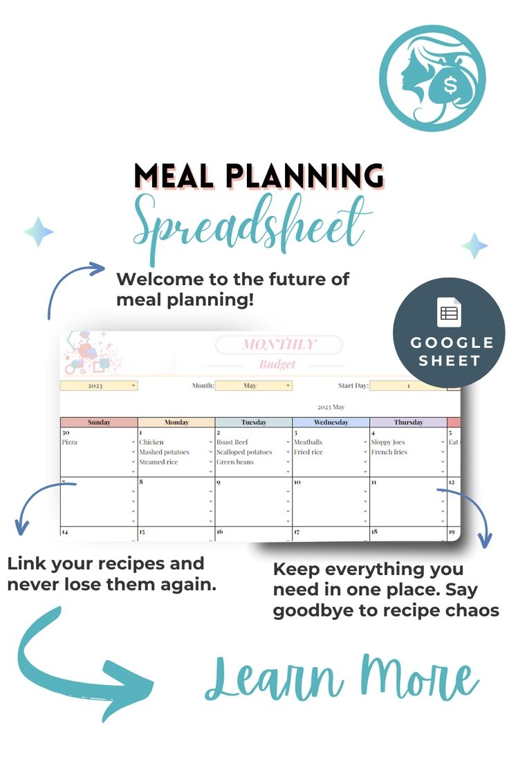 meal plan spreadsheet template