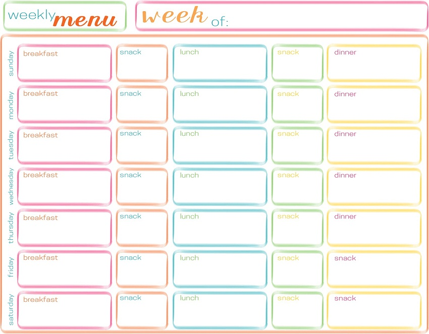 Meal Planning Google Sheets Template Printable Word Searches
