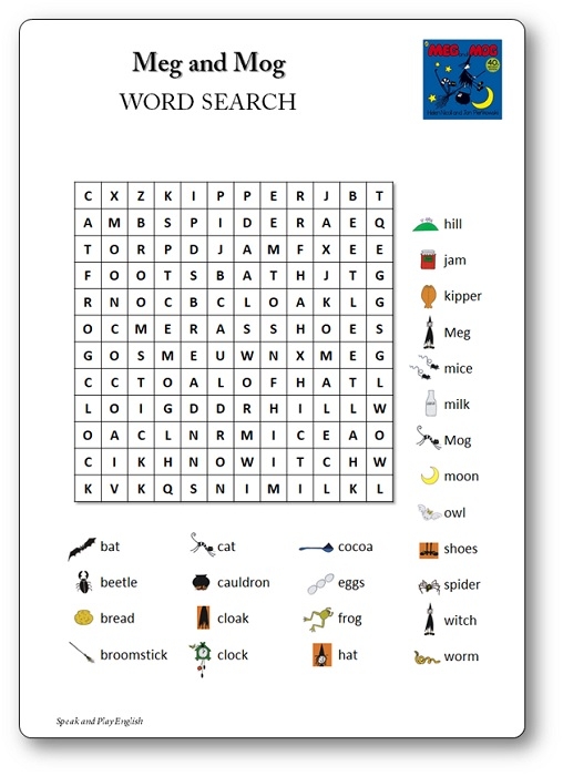 Meg And Mog By Helen Nicoll Et Jan Pienkowski Printable Activities And
