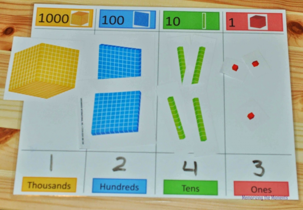 Memorizing The Moments Free Base Ten Mat For Dollar Store Place Base