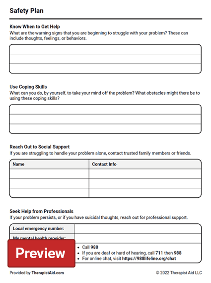 Mental Health Safety Plan Template 2023 Template For Free 