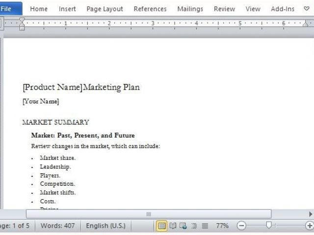 Microsoft Word Business Plan Template Existing Business Microsoft Word
