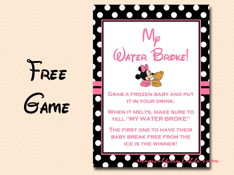 Minnie Mouse Baby Shower Games Magical Printable