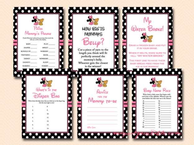 Minnie Mouse Baby Shower Games Magical Printable