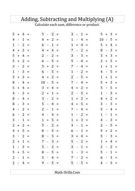 Mixed Operations Math Worksheets Free Worksheets Samples